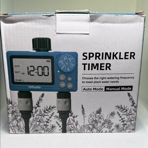 Tiffcofio  Sprinkler Timer New Box   Damaged.